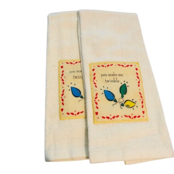 Christmas Dish Towels “You Make Me Twinkle” - Picture 1 of 4